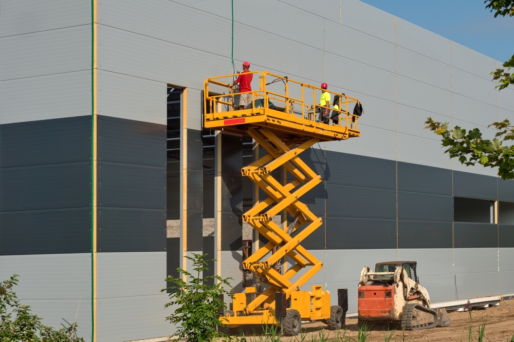 Construction,Of,A,New,Production,Building.,Sandwich,Type,Building.